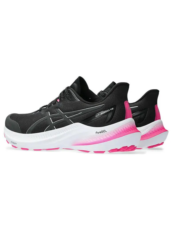 Кроссовки gt 2000 12 lite show кроссовки для бега Asics — изображение 4 из 4, черный/белый/розовый
