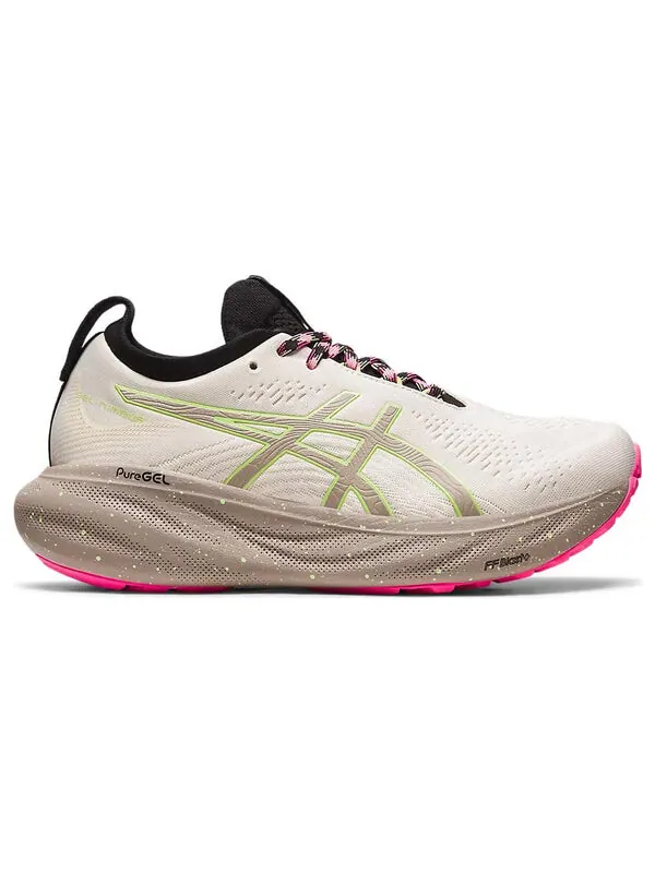Кроссовки гель нимбус 25 Asics — изображение 2 из 4, бежевый/зеленый