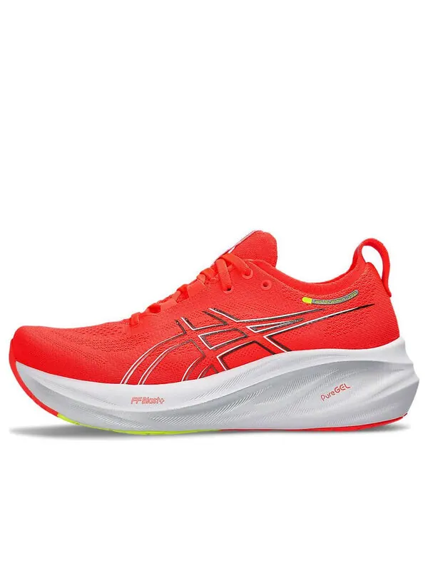 Кроссовки гель нимбус 26 Asics — изображение 1 из 4, красный/серебристый