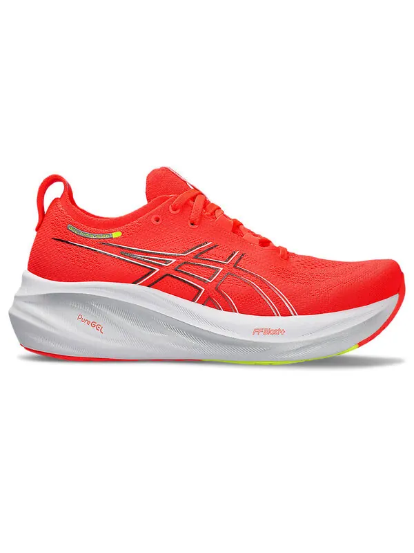 Кроссовки гель нимбус 26 Asics — изображение 2 из 4, красный/серебристый