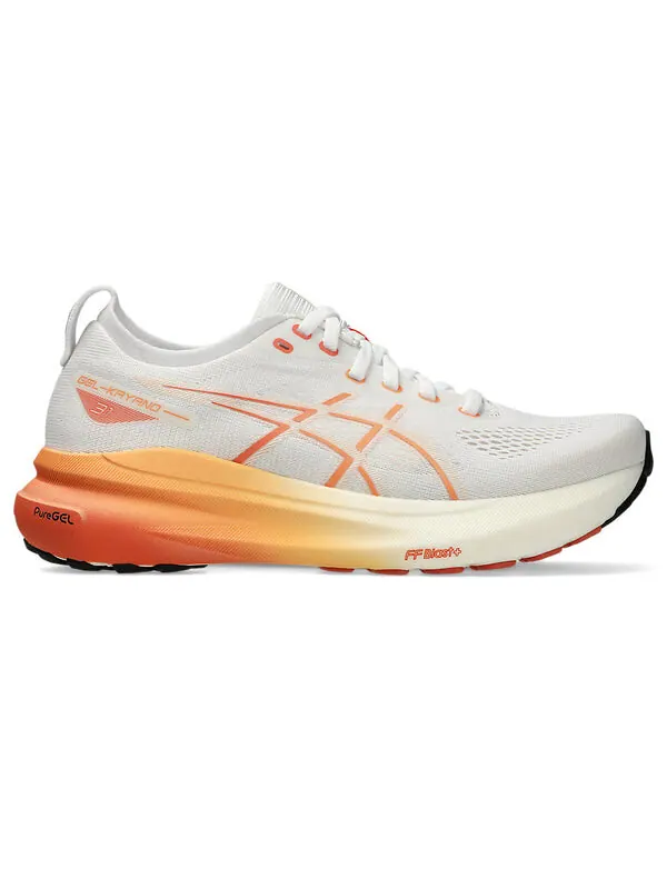 Кроссовки гелевые kayano 31 широкие кроссовки Asics — изображение 2 из 4, белый/оранжевый/черный