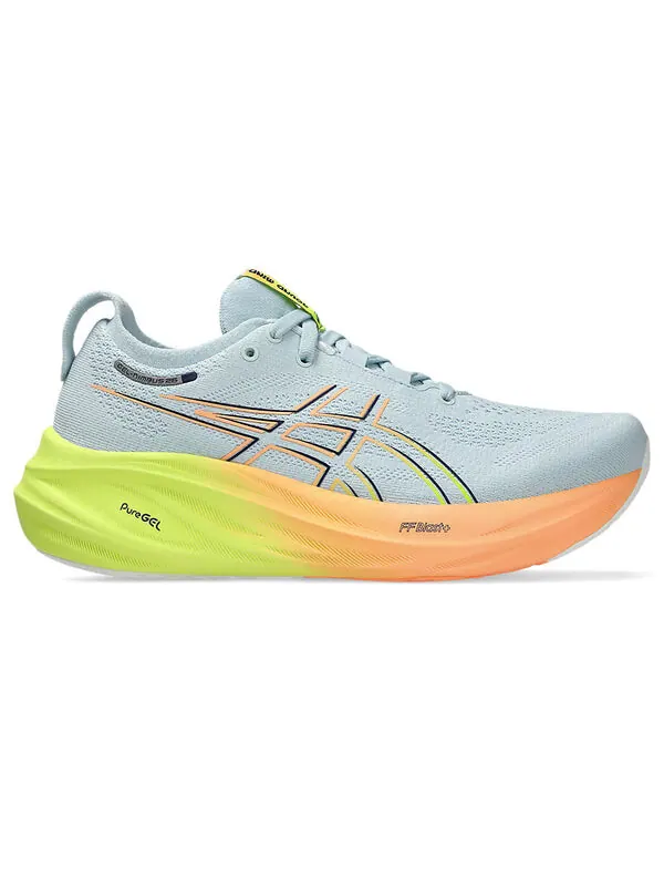 Кроссовки гель нимбус 26 Asics — изображение 2 из 4, серый/желтый