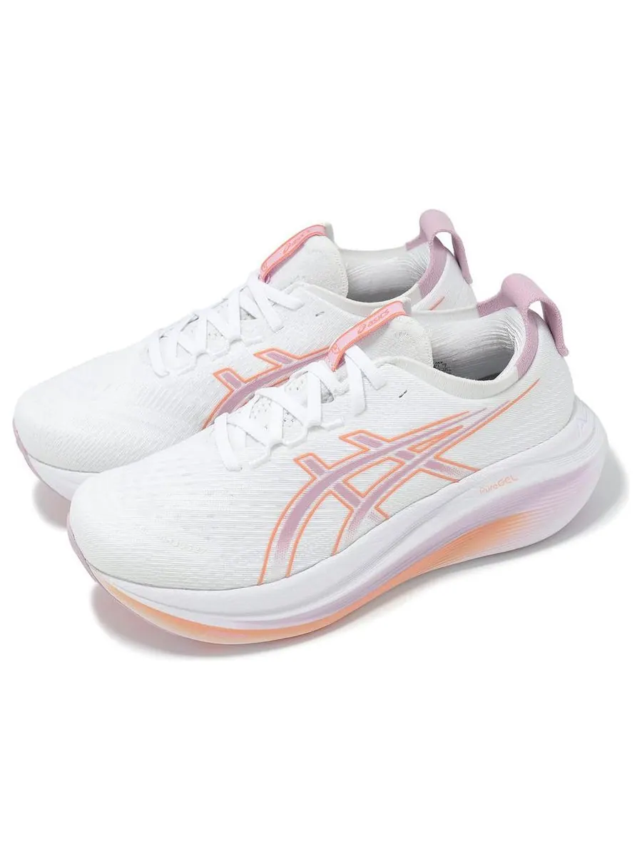 Кроссовки (WMNS) ASICS Gel-Nimbus 27 Wide 'White Light Ube' — изображение 3 из 5, белый
