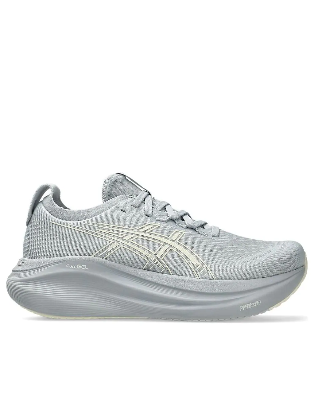(WMNS) Asics Gel-Nimbus 27 'Piedmont Grey Cream' — изображение 2 из 7, серый/кремовый