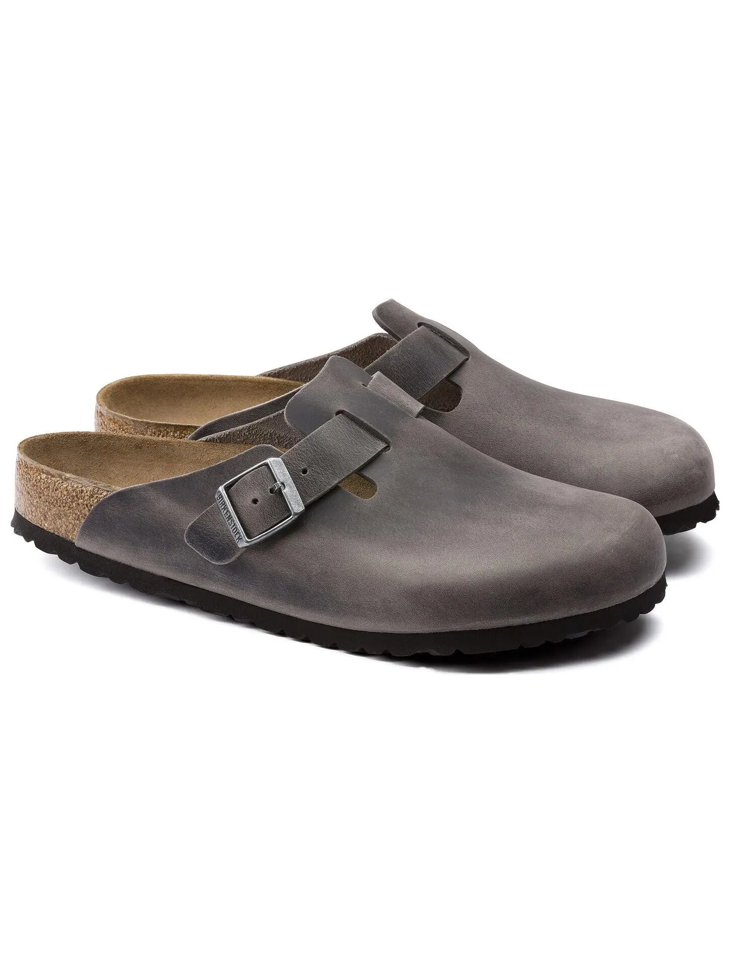 Мюли Birkenstock Boston Soft Footbed Oiled Leather унисекс — изображение 3 из 4, серый