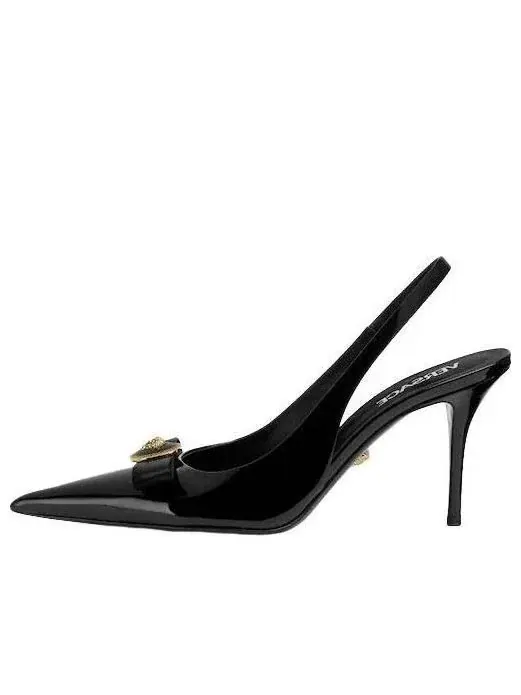 Туфли VERSACE Gianni Ribbon Patent Slingbacks 85 mm 'Black' 1013717-1A08983-1B00V — изображение 1 из 6, черный
