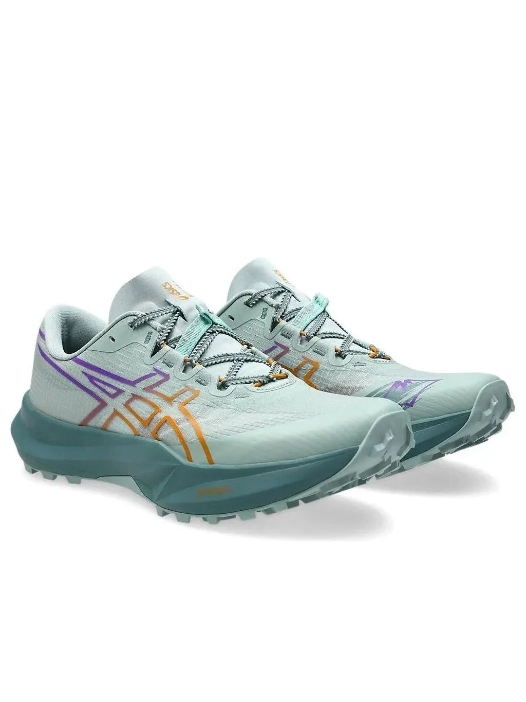 Мужские кроссовки для бега по бездорожью с шнуровкой Fuji Lite ASICS — изображение 3 из 7, бирюзовый