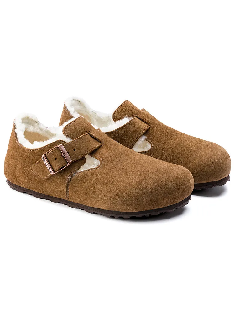 Туфли Birkenstock London Shearling Suede Leather — изображение 4 из 5, чайный