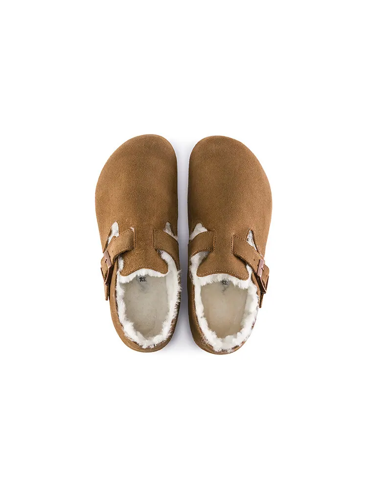 Туфли Birkenstock London Shearling Suede Leather — изображение 5 из 5, чайный
