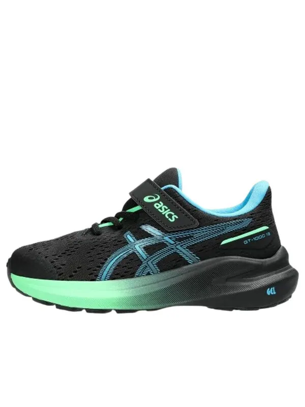 Кроссовки gt-1000 13 'black digital aqua' Asics — изображение 1 из 4, черный/голубой