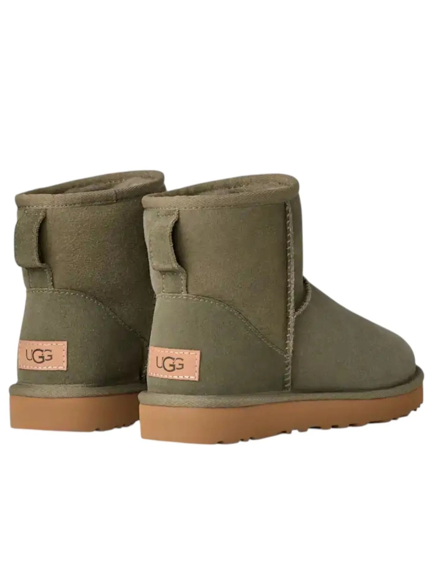 (WMNS) UGG Classic Mini II 'Moss Green' — изображение 3 из 6, зеленый