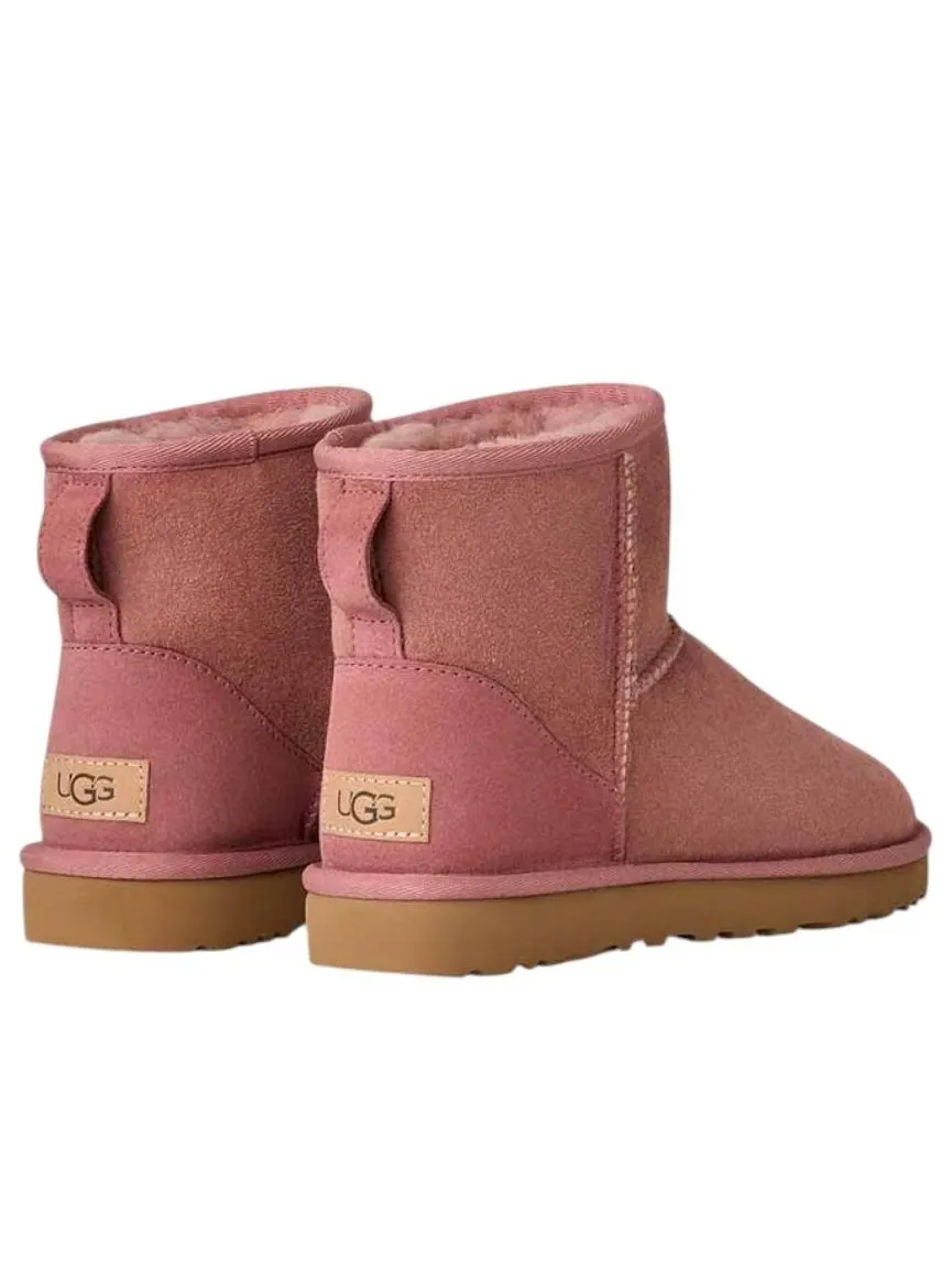 (WMNS) Сапоги UGG Classic Mini II 'Pink Dawn' — изображение 3 из 5, розовый