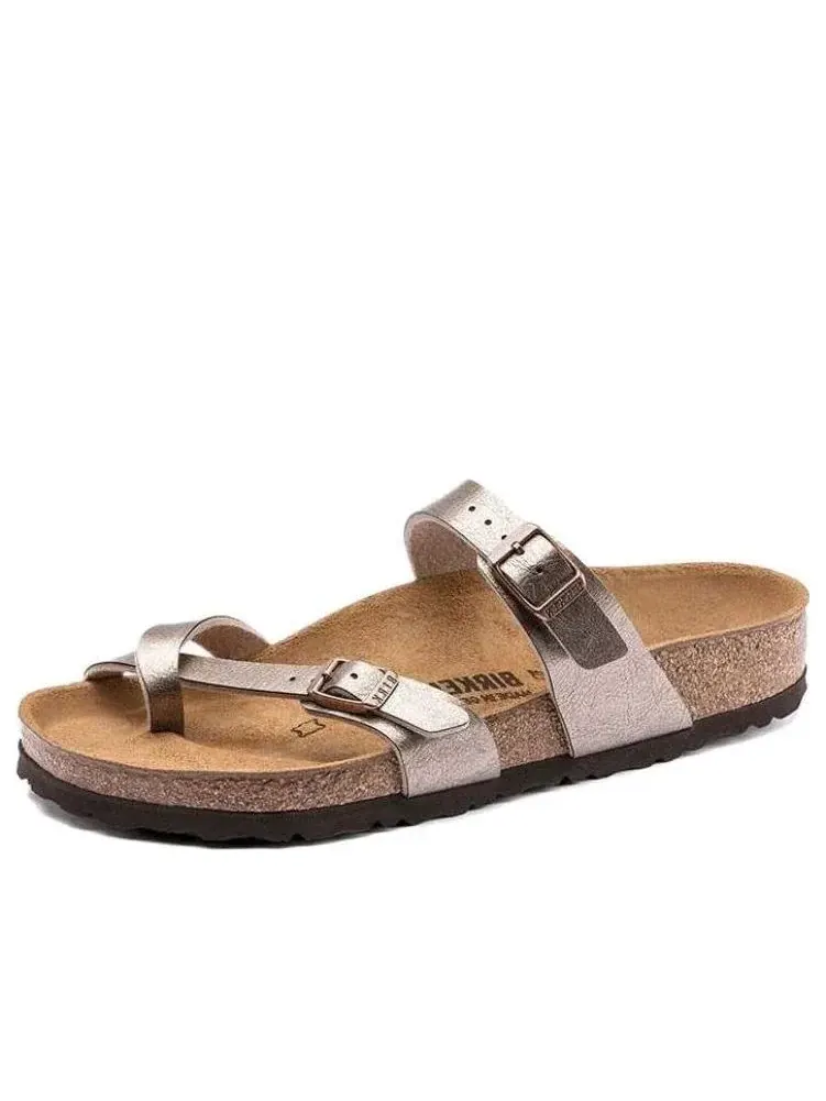 Шлепанцы Birkenstock Mayari Birko-Flor 'Graceful Taupe' 1016408 — изображение 1 из 5, серебряный