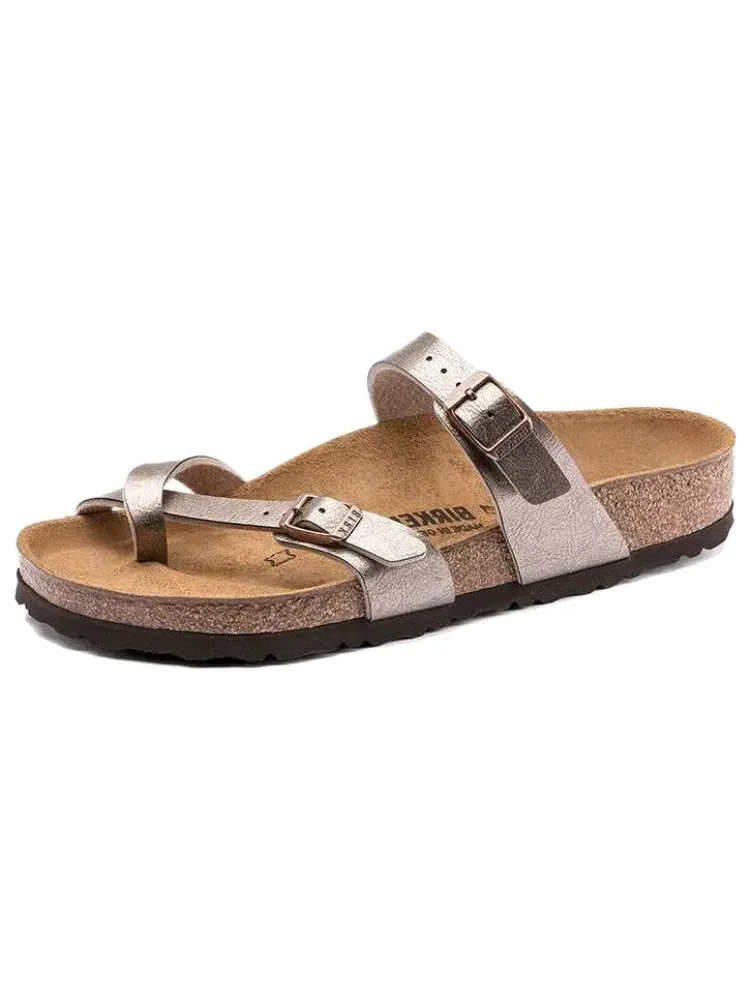 Шлепанцы Birkenstock Mayari Birko-Flor 'Graceful Taupe' 1016408 — изображение 2 из 5, серебряный