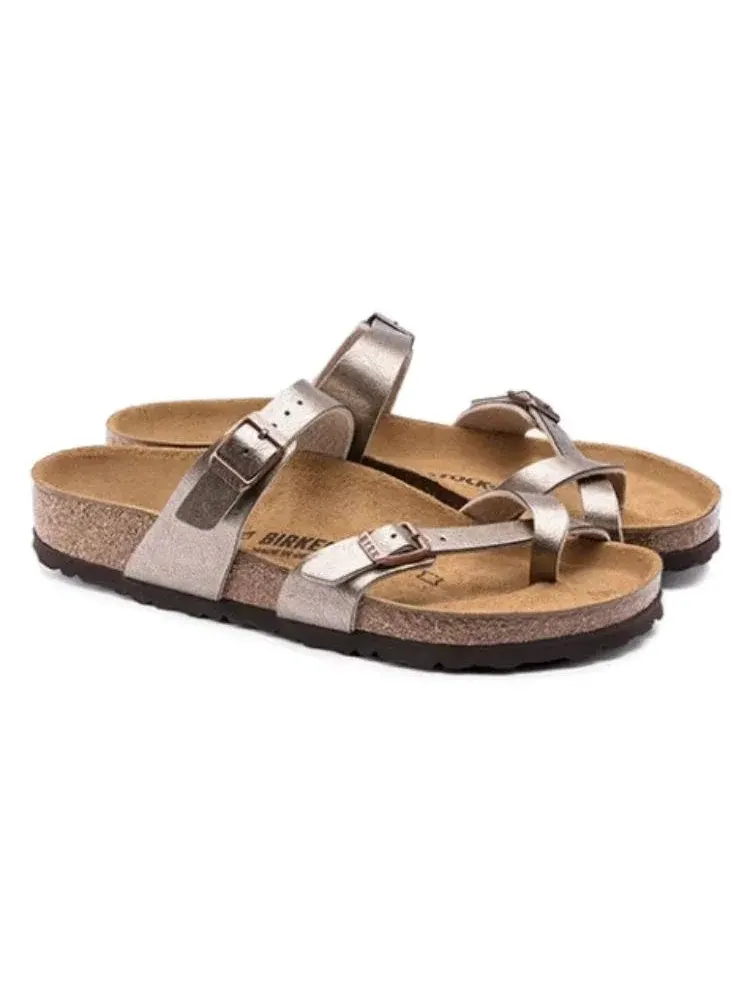 Шлепанцы Birkenstock Mayari Birko-Flor 'Graceful Taupe' 1016408 — изображение 4 из 5, серебряный