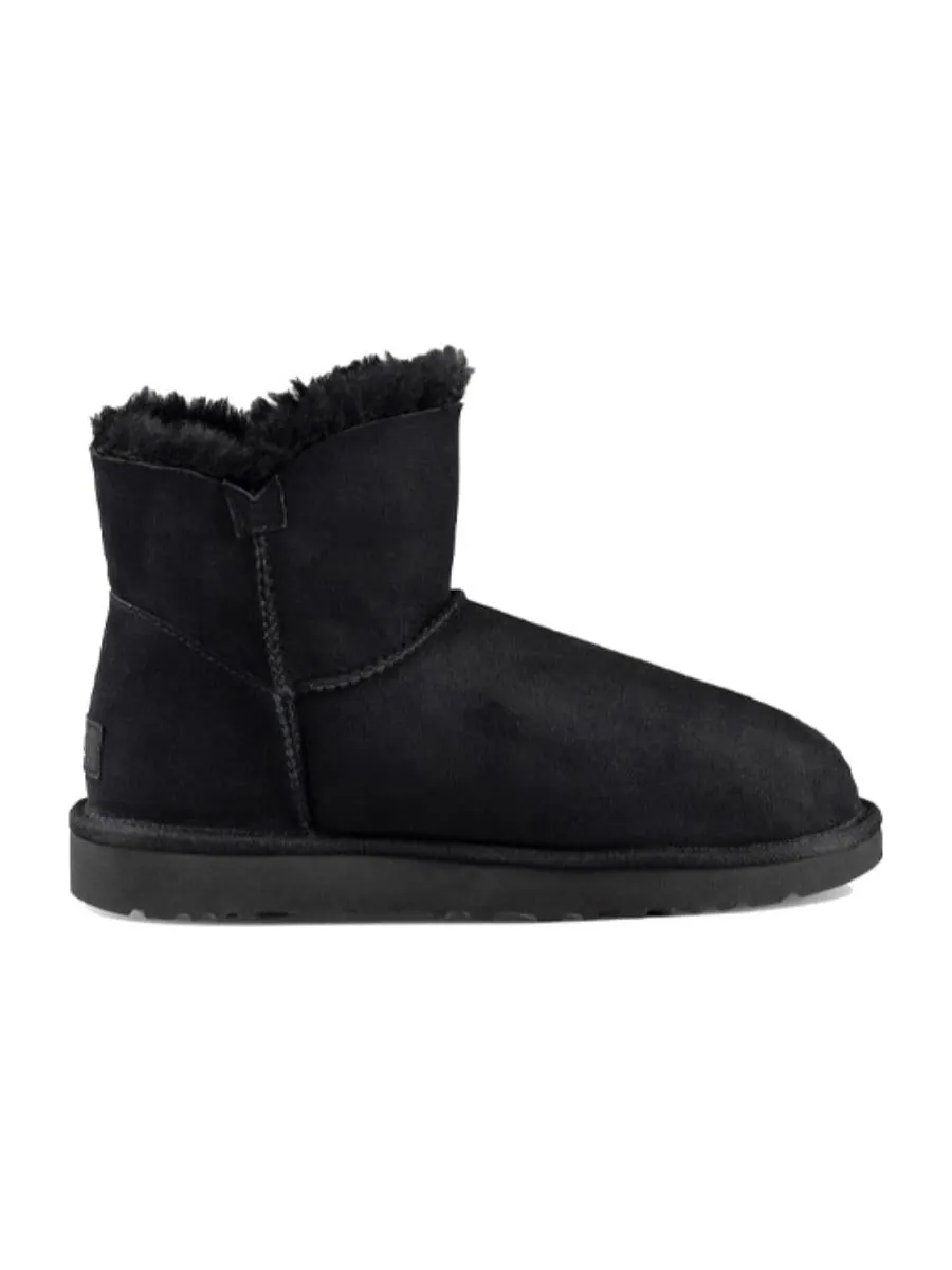 Ботинки зимние UGG WMNS Mini Bailey Button II Black — изображение 3 из 7, черный