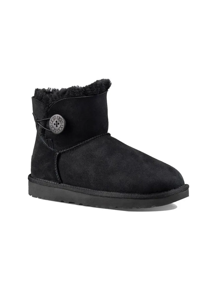 Ботинки зимние UGG WMNS Mini Bailey Button II Black — изображение 4 из 7, черный