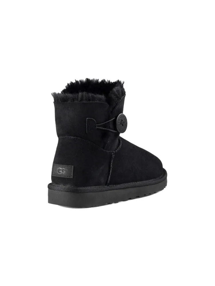 Ботинки зимние UGG WMNS Mini Bailey Button II Black — изображение 5 из 7, черный