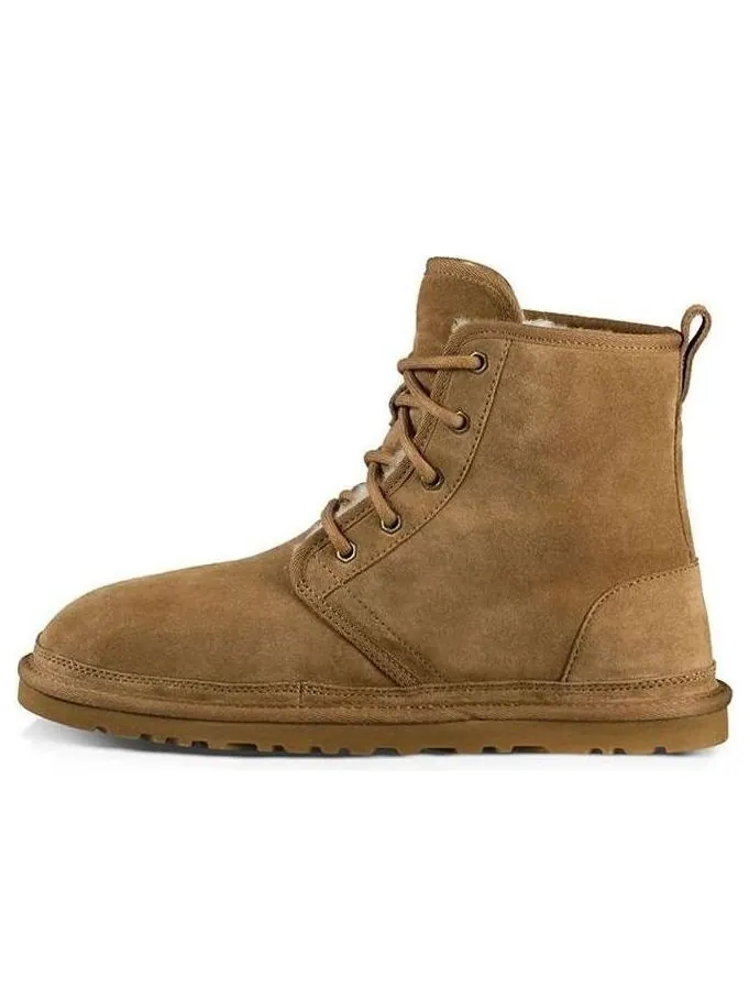 Мужские зимние ботинки UGG Harkley замшевые средней высоты — изображение 1 из 7, коричневый