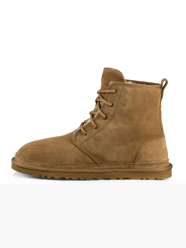 Мужские зимние ботинки UGG Harkley замшевые средней высоты — изображение 2 из 7, коричневый