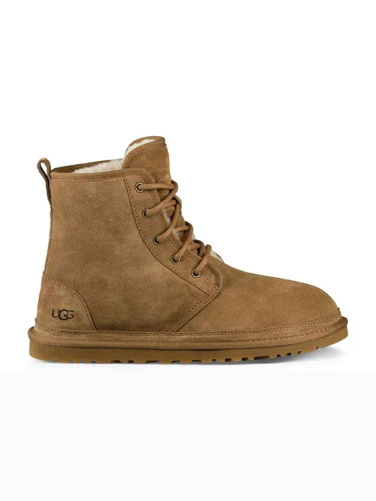 Мужские зимние ботинки UGG Harkley замшевые средней высоты — изображение 3 из 7, коричневый