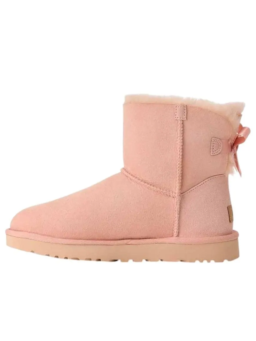 (WMNS) UGG Mini Bailey Bow II 'Beige Blush' — изображение 1 из 5, бежевый