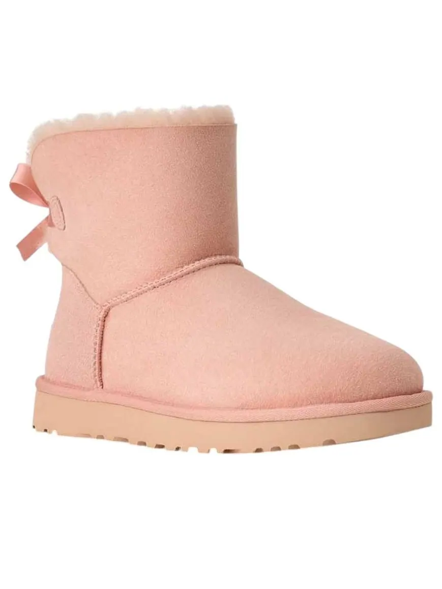 (WMNS) UGG Mini Bailey Bow II 'Beige Blush' — изображение 2 из 5, бежевый