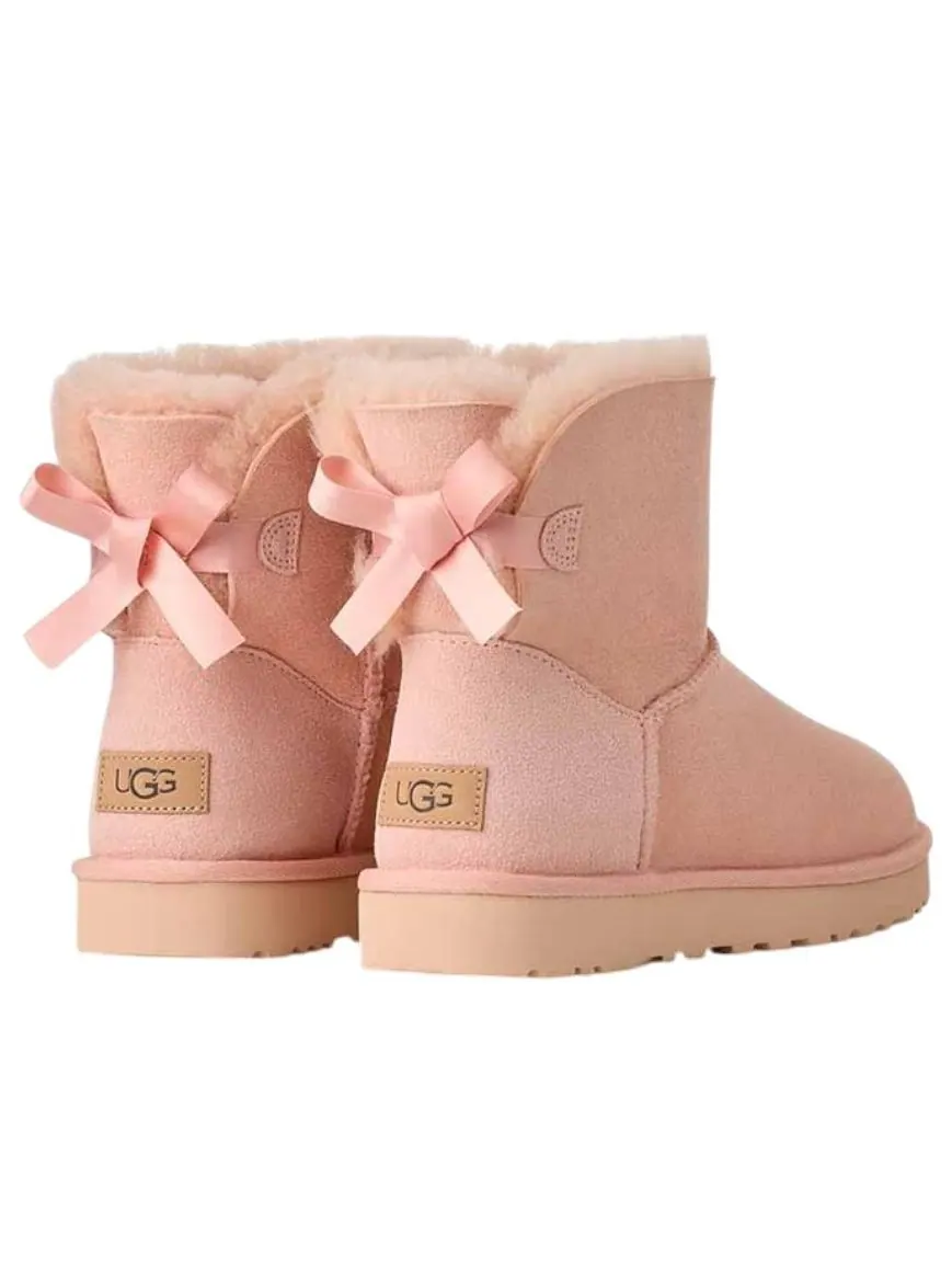 (WMNS) UGG Mini Bailey Bow II 'Beige Blush' — изображение 3 из 5, бежевый