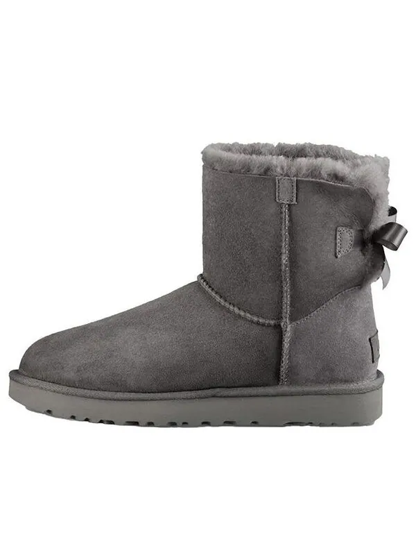 Кроссовки мини bailey bow ii boot зимние ботинки Ugg — изображение 1 из 4, серый