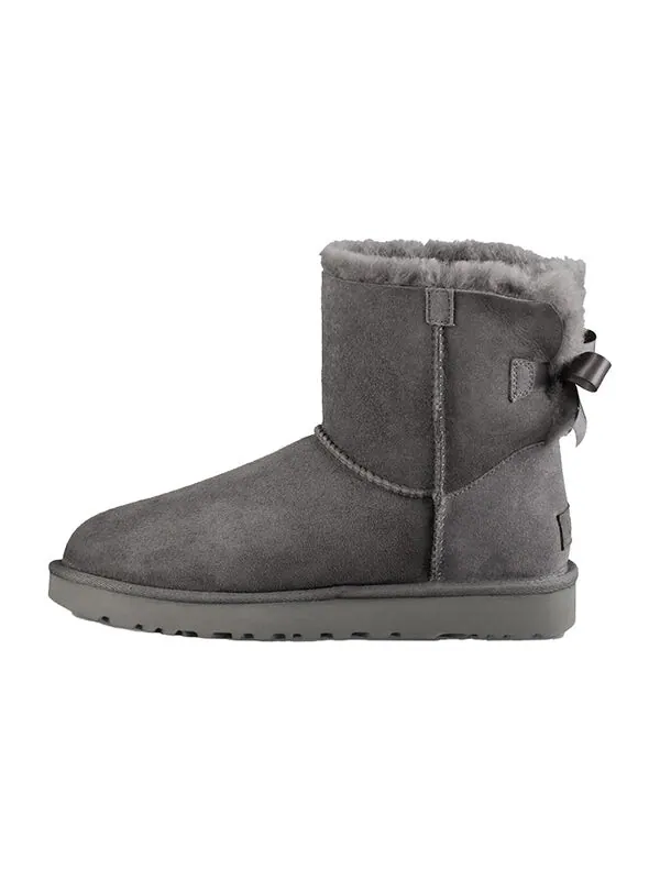 Кроссовки мини bailey bow ii boot зимние ботинки Ugg — изображение 2 из 4, серый