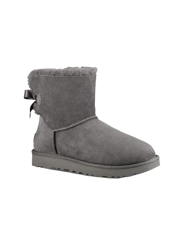 Кроссовки мини bailey bow ii boot зимние ботинки Ugg — изображение 4 из 4, серый
