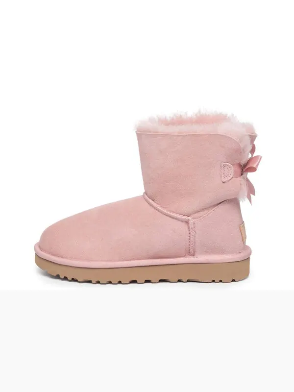 Кроссовки мини baley bow ii snow boots розовые Ugg — изображение 2 из 4, розовый