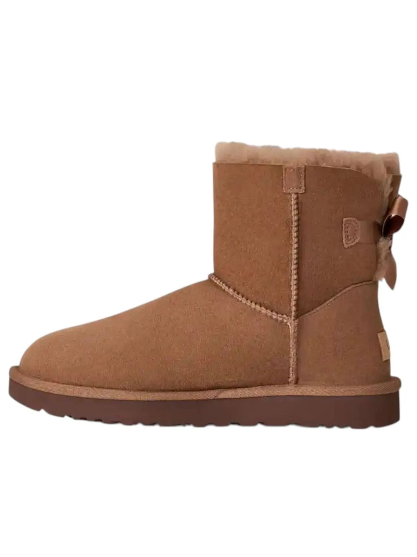 Угги (WMNS) UGG Mini Bailey Bow II 'Rocky Oak' — изображение 1 из 6, коричневый