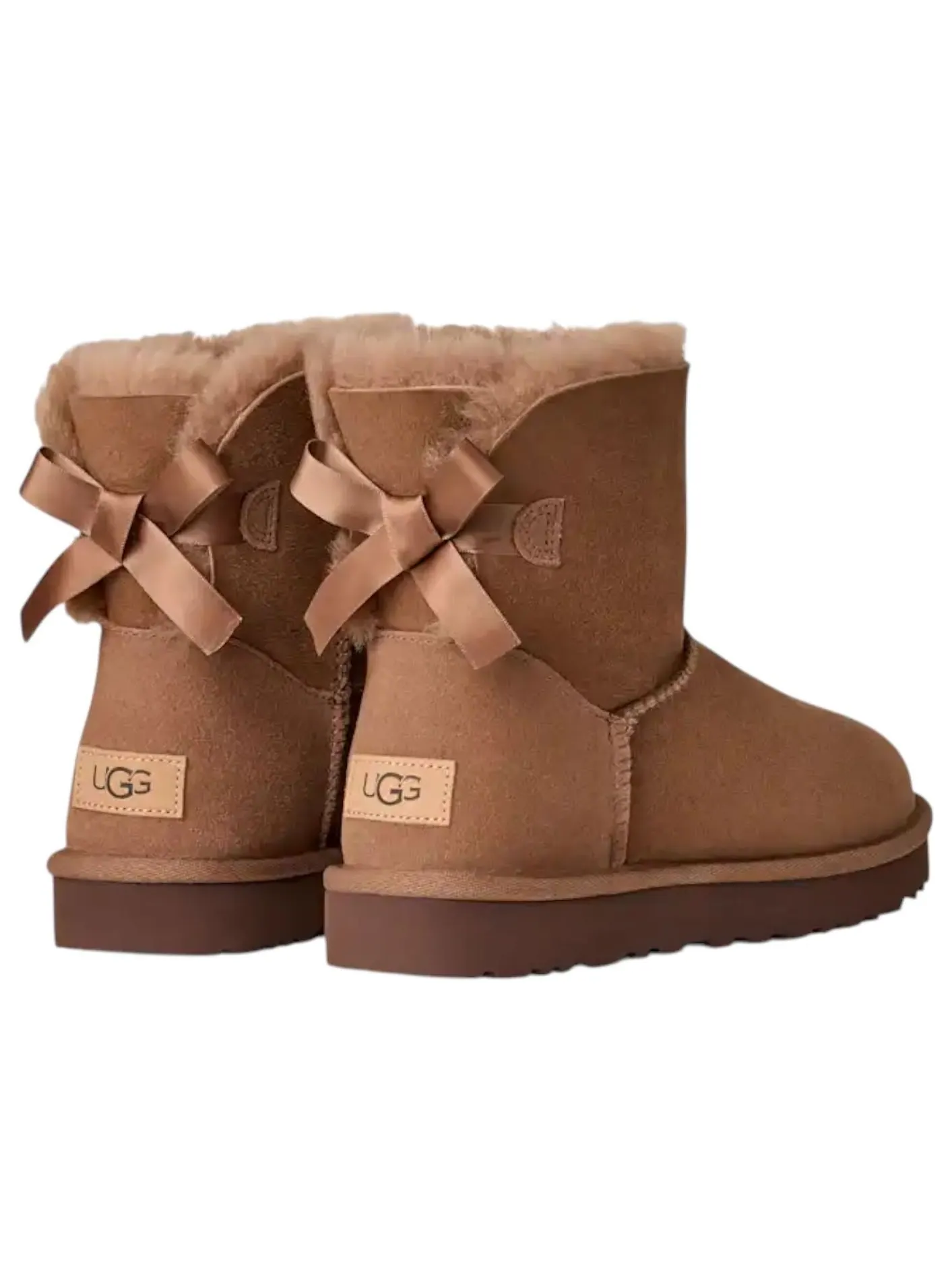 Угги (WMNS) UGG Mini Bailey Bow II 'Rocky Oak' — изображение 3 из 6, коричневый