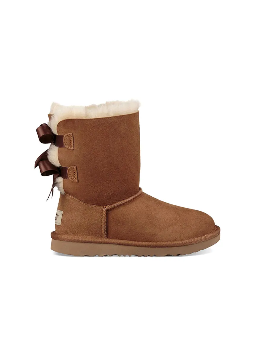 Зимние ботинки UGG Bailey Bow II Kids — изображение 2 из 6, коричневый