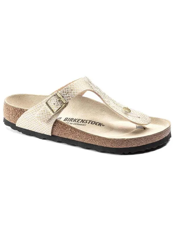 Тапочки gizeh narrow fit sandals'gold python' Birkenstock — изображение 2 из 4, золото
