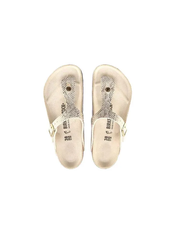 Тапочки gizeh narrow fit sandals'gold python' Birkenstock — изображение 4 из 4, золото