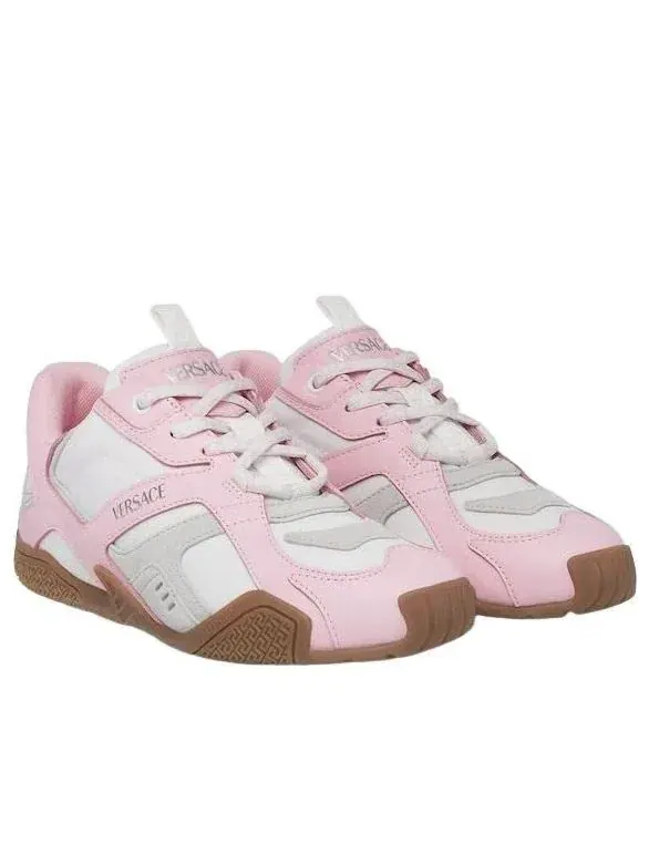 Кожаные кроссовки VERSACE Galaxia 'Бело-розовый' 1019007-1A12892-6PD30 — изображение 3 из 6, белый