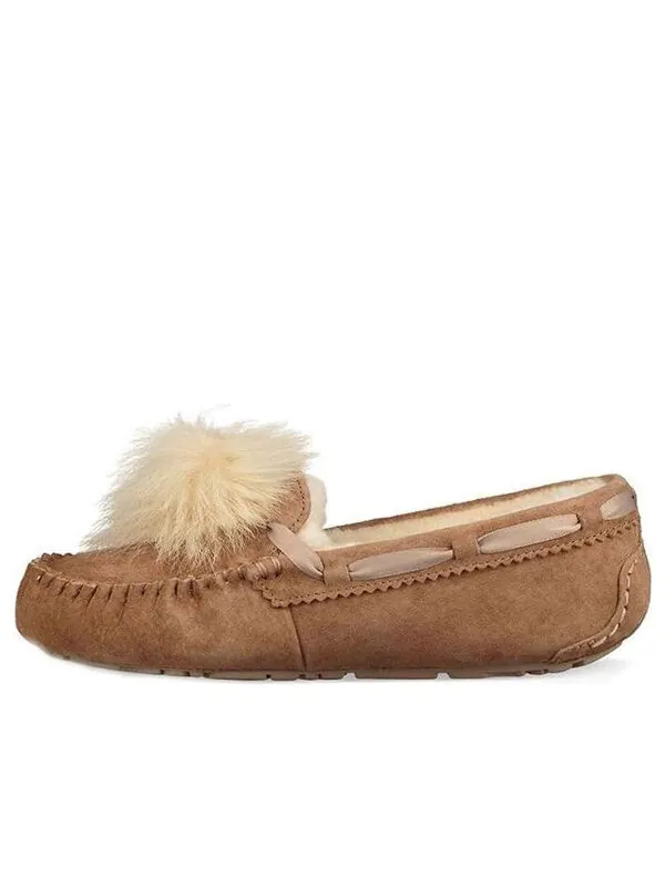 Тапочки dakota pom pom slip on brown Ugg — изображение 1 из 4, коричневый