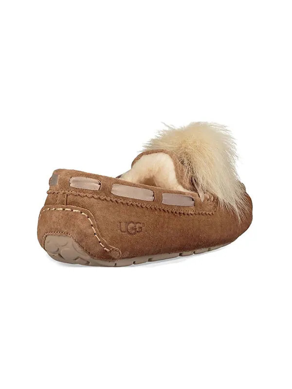 Тапочки dakota pom pom slip on brown Ugg — изображение 4 из 4, коричневый