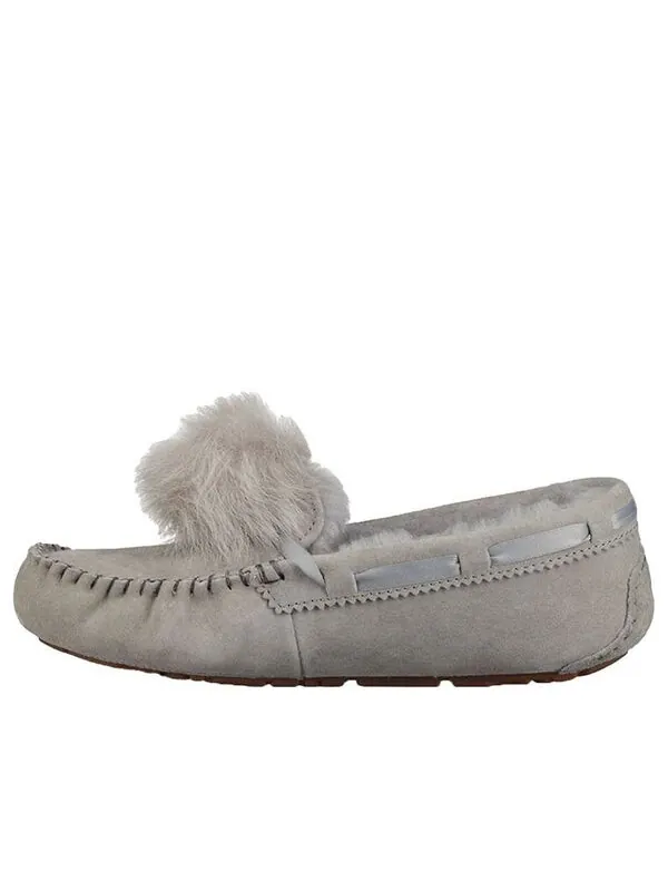 Тапочки dakota pom pom slip on grey Ugg — изображение 1 из 4, серый