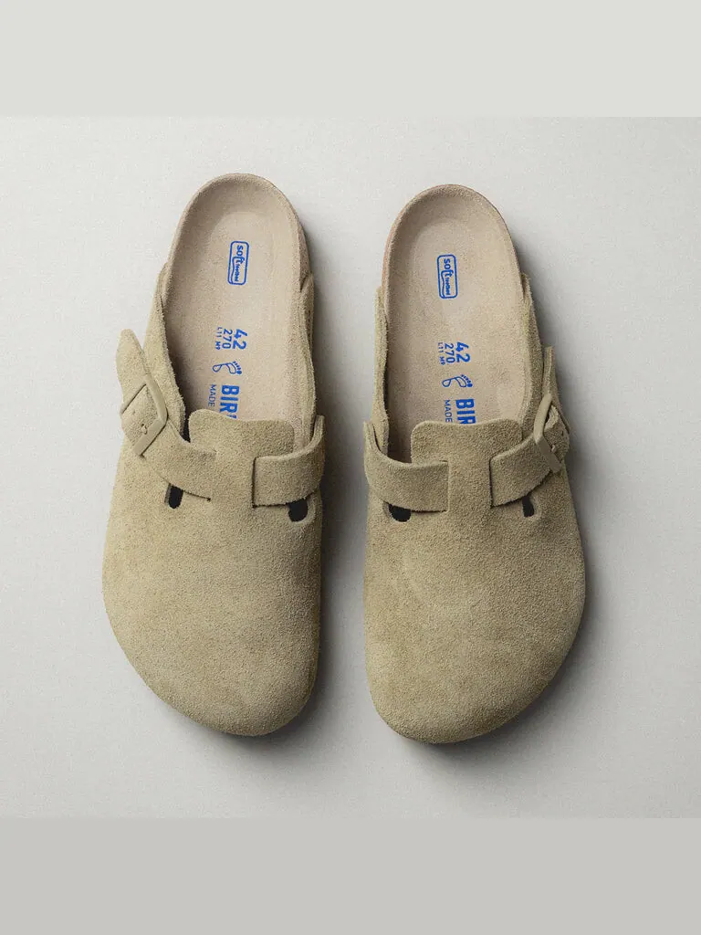 Мюли Birkenstock Boston Soft Footbed Faded Khaki — изображение 2 из 4, хаки