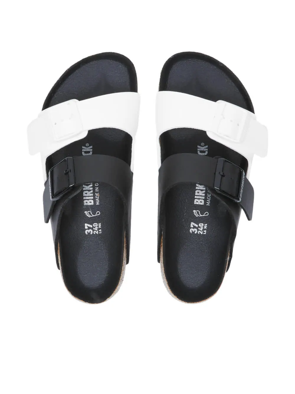 Сандалии Birkenstock Arizona Split Birko-Flor черный/белый — изображение 5 из 5