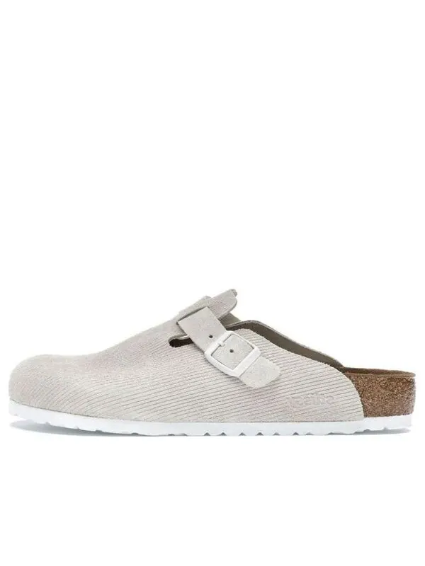 Тапочки x stssy boston suede embossed 'bone' Birkenstock — изображение 1 из 4, бежевый