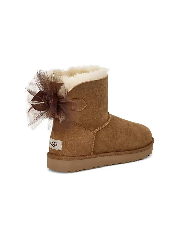Ботинки зимние UGG с бантом — изображение 4 из 4, коричневый