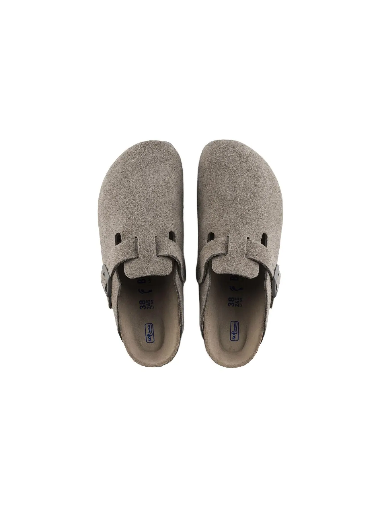Мюли Birkenstock Boston Soft Footbed Suede унисекс — изображение 2 из 4, серый