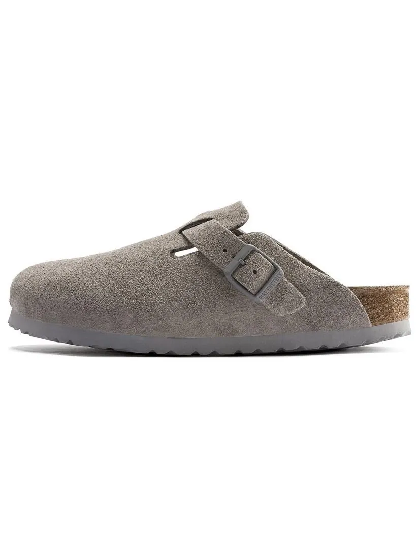 Мюли Birkenstock Boston Soft Footbed Suede унисекс — изображение 4 из 4, серый