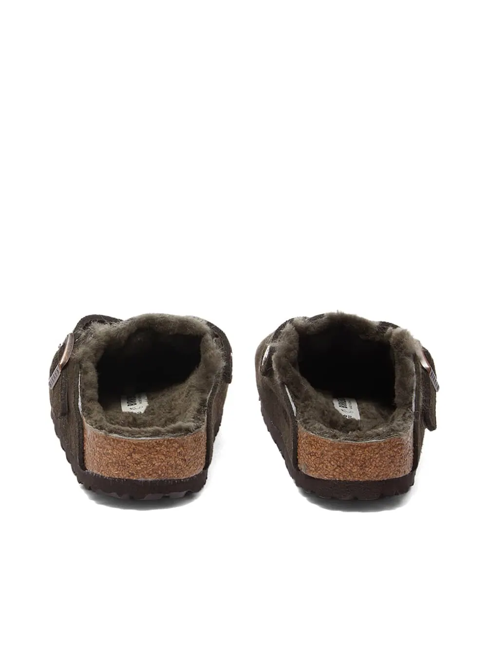 Мюли Birkenstock Boston Shearling Suede Leather — изображение 3 из 5, мокко