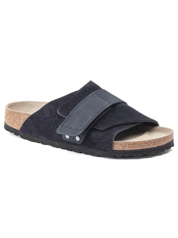 Тапочки kyoto nubuck-suede leather narrow fit sandals 'midnight blue' Birkenstock — изображение 3 из 4, синий