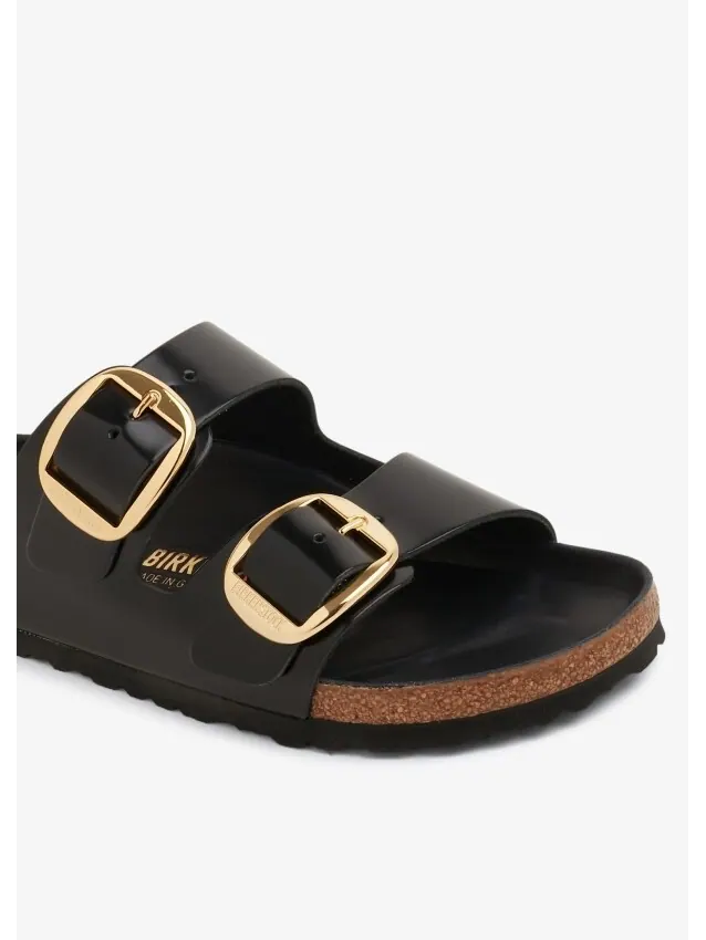 Сандалии Birkenstock Arizona Arizona Big Buckle Natural Leather Patent узкие — изображение 3 из 4, черный